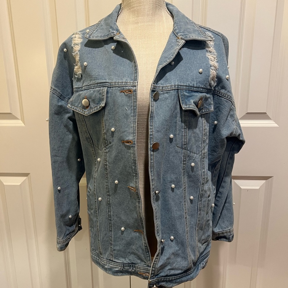 Embellished denim jacket